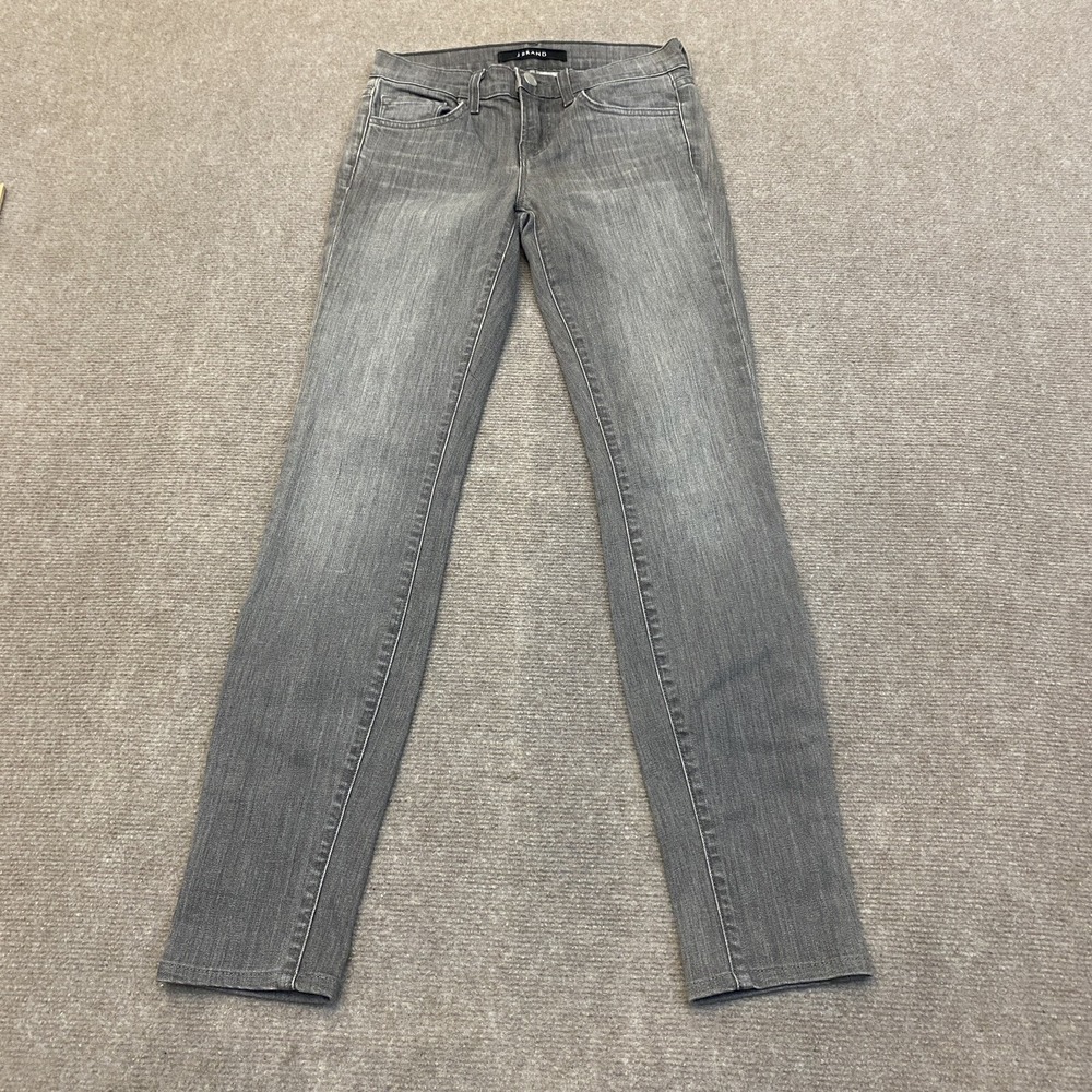 J Brand Jeans Womens 24 Gray Skinny Leg Kingdom Wash Low Rise Stretch Denim